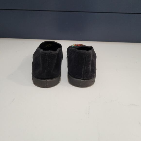 Christmas Flats Black Velvet with Red bells Gold and Green accent colors. - Picture 5 of 7